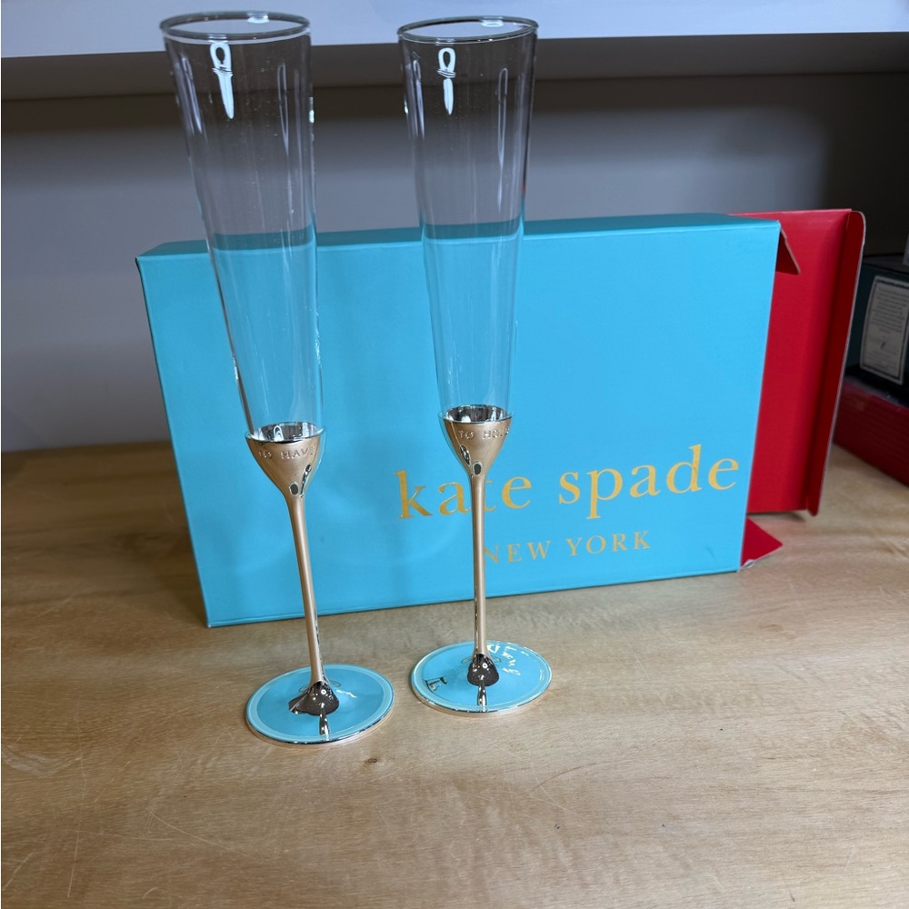 Kate Spade Take The Cake Toasting Flutes